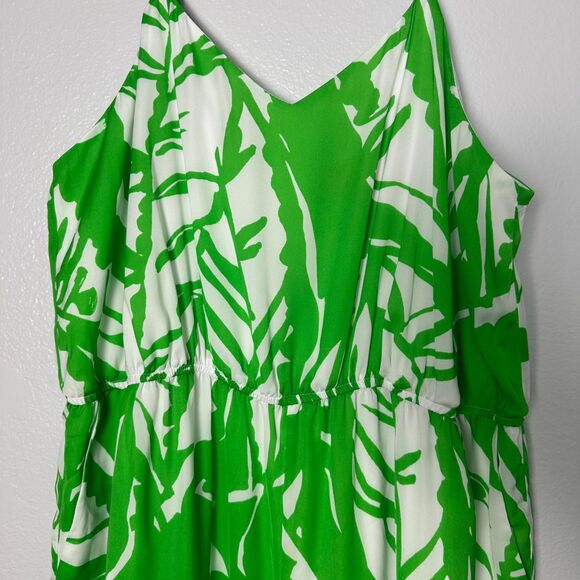 LILLY PULITZER Green White Boom Boom Jumpsuit Women’s Size 1X - Picture 7 of 16